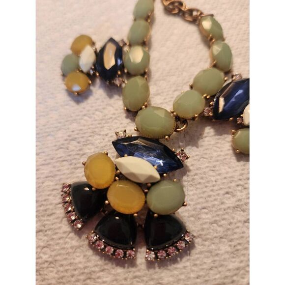 J. CREW y2k statement necklace  faux gems - Picture 8 of 8